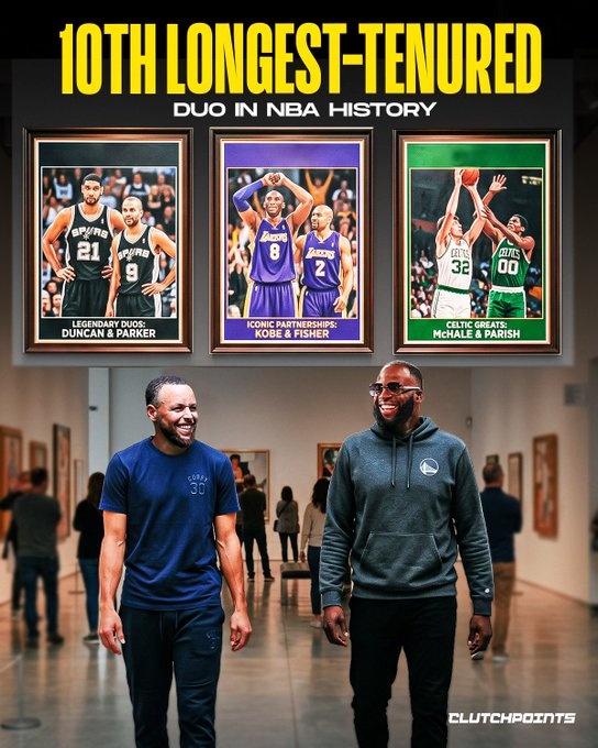 库里追梦947场同场 升至NBA双人组历史第10 库里追梦947场同场 升至NBA双人组历史第10